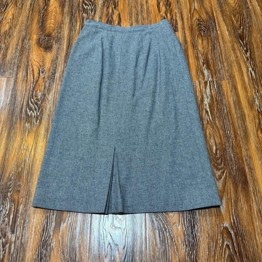 Pendleton Classic Gray Skirt 100% Virgin Wool‎ Size 12 L A Line Midi Women's